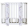 Кровать детская "Indigo "Baby Line" 5 в 1 (ложе 70*100 и 70*140) с поперечным маятником, массив березы листочки